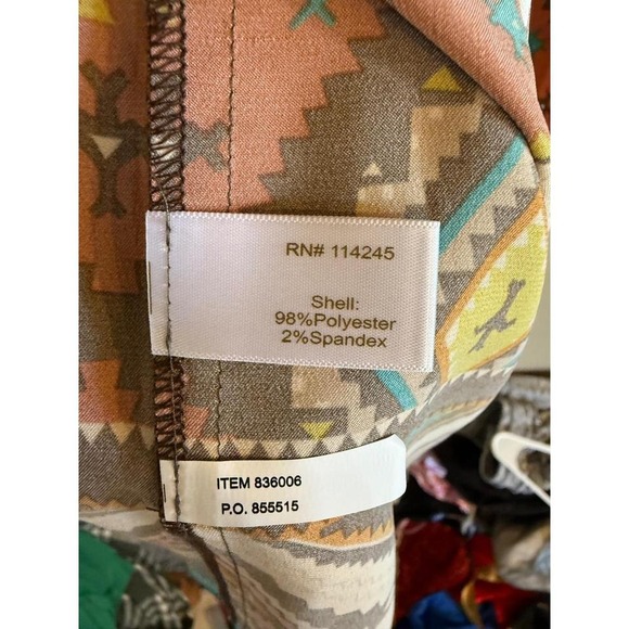 Boston Proper Geometric Print Wrap Style Skirt Size 6 - Picture 3 of 4